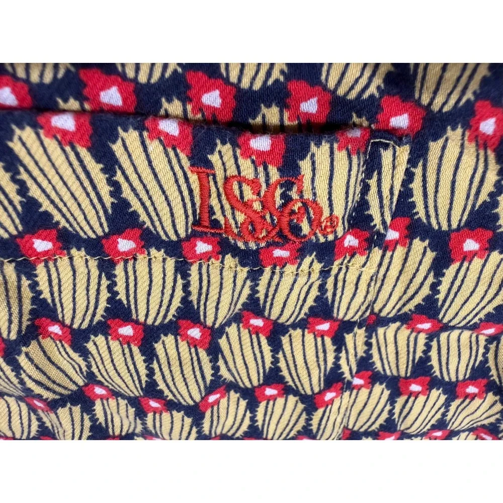 Levis Mens Relaxed Fit Cactus Print Button Down Shirt Short Sleeve Yellow Medium